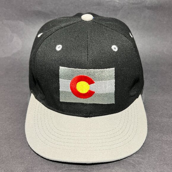 Colorado State Flag Snap Back Hat Cap ULURU Black Travel Vacation Souvenir Mens - Picture 1 of 12